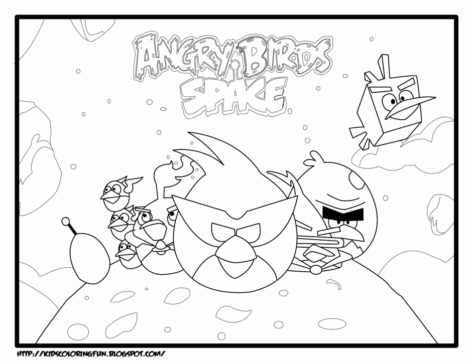 Plansa de colorat cu Angry Birds 1 1